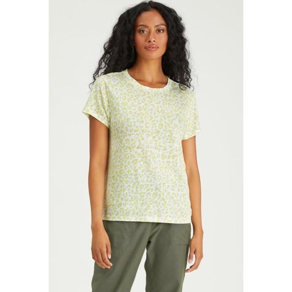 SANCTUARY The Perfect Tee T-Shirt in Lime Leopard- XS - Picture 6 of 6